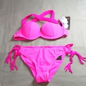 Bathing Suit Marilyn Monroe SMALL Swimwear TWO Piece BIKINI NEW LOVELY PINK NEW